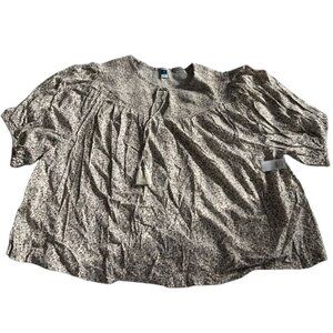 Old Navy Womens Floral Smocked Prairie Style Blouse With Tassels Size 4X